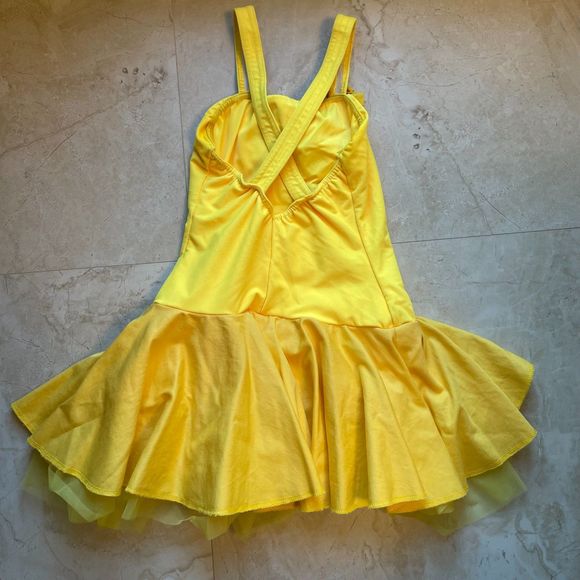 Kellé Ruffled Dress with Tutu Size Medium in Yellow - Picture 5 of 7